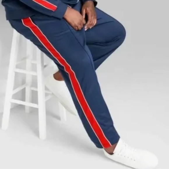 Original Use Pants Nwt Original Use Mens Navy Blue With Red Strip Track Pants Poshmark